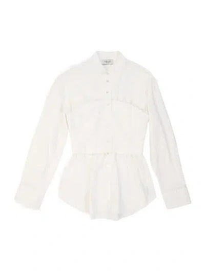 Pre-owned A.w.a.k.e. Long Sleeve Button-up Top In Neutrals