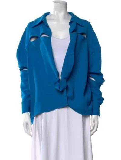 Pre-owned A.w.a.k.e. Long Sleeve Top In Blue