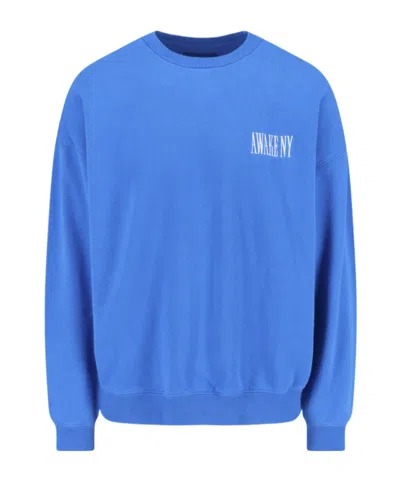 Awake Long-sleeved Sweater In Blue