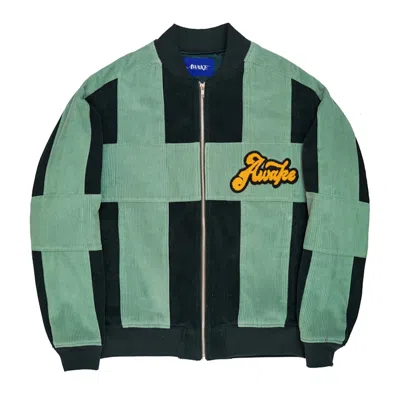 Pre-owned Awake Men's  Chenille Patch Corduroy Logo Jacket In Green