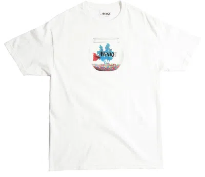Pre-owned Awake Men's  Fish Bowl Tee Shirt In White