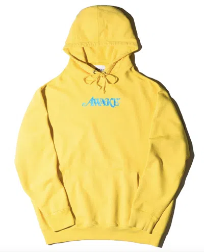 Pre-owned Awake Men's  Metallic Foil Logo Hoodie In Yellow