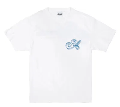 Pre-owned Awake Men's  Ribbon Script Logo Tee Shirt In White