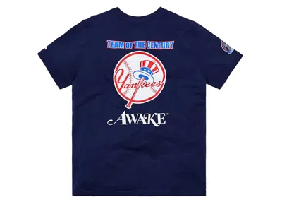 Pre-owned Awake Men's  Subway Series Yankees T-shirt In Navy Blue
