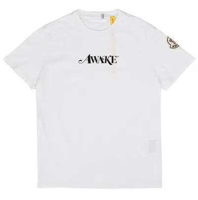 Pre-owned Awake Men's  X Moncler Logo Tee Shirt In White