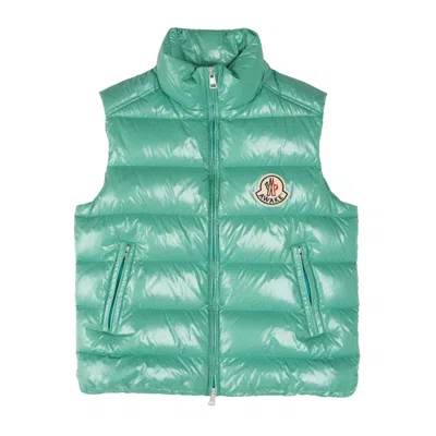 Pre-owned Awake Men's  X Moncler Parker Gilet Puffer Vest In Light Green