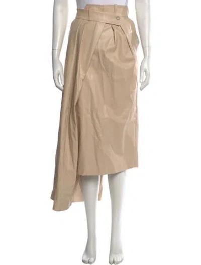 Pre-owned A.w.a.k.e. Midi Length Skirt In Neutral