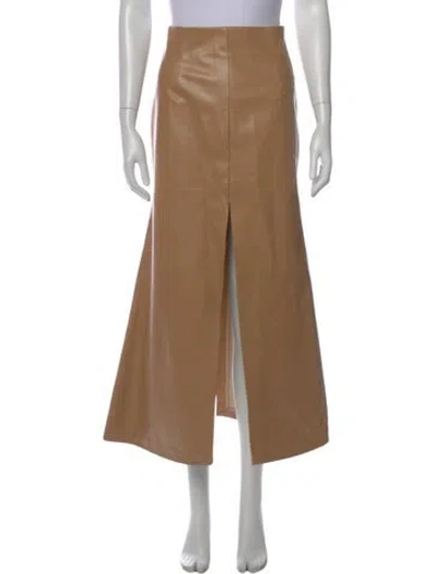 Pre-owned A.w.a.k.e. Midi Length Skirt In Neutral