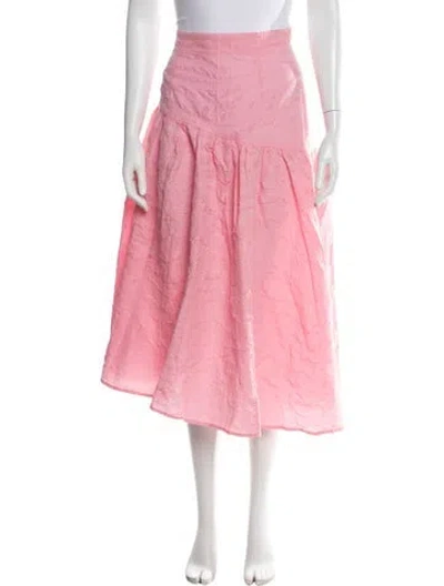 Pre-owned A.w.a.k.e. Midi Length Skirt In Pink