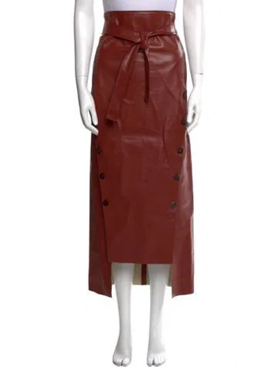 Pre-owned A.w.a.k.e. Midi Length Skirt In Red