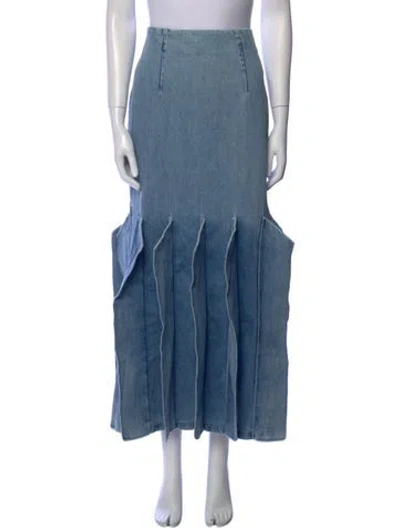 Pre-owned A.w.a.k.e. Midi Length Skirt W/ Tags In Blue