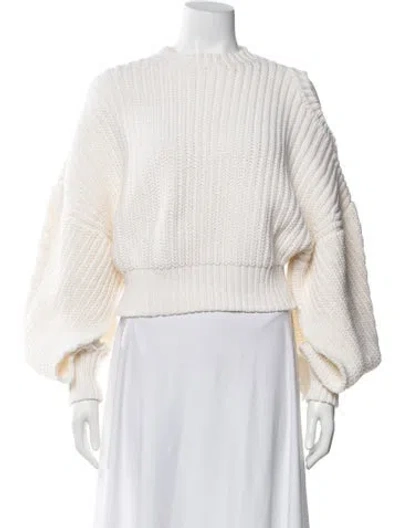 Pre-owned A.w.a.k.e. Mock Neck Sweater In Neutral