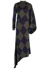 A.w.a.k.e. A.w.a.k.e Mode Asymmetric Merino Wool Maxi Jumper Dress In Multi