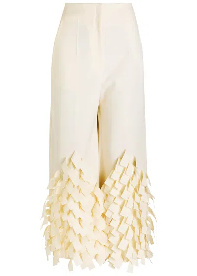 A.w.a.k.e. A.w.a.k.e Mode Laser-cut Crepe Trousers In White