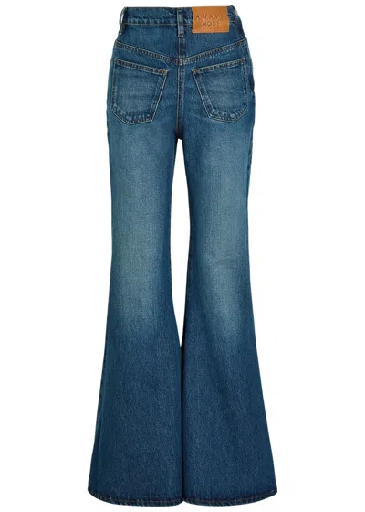 A.w.a.k.e. A.w.a.k.e Mode Mirror Flared-leg Jeans In Blue