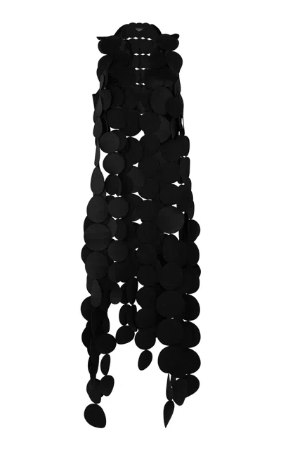 A.w.a.k.e. Mode Multi Circle Knit Maxi Dress In Black
