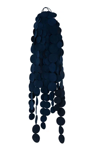A.w.a.k.e. Mode Multi Circle Knit Top In Navy