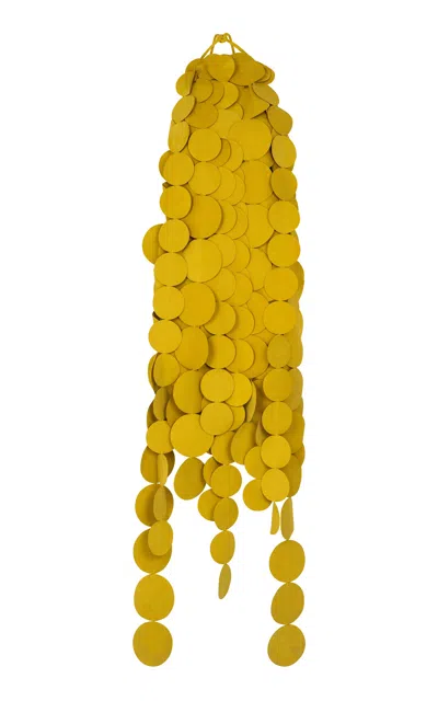A.w.a.k.e. Mode Multi Circle Knit Top In Yellow