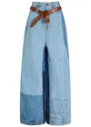 A.w.a.k.e. A.w.a.k.e Mode Panelled Two-tone Wide-leg Jeans In Blue