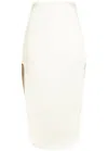 A.w.a.k.e. A.w.a.k.e Mode Side-split Satin Midi Skirt In White
