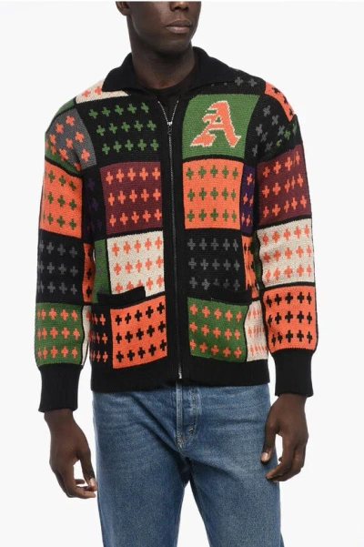 Awake New York Patterned Jumper With Zip Closure In Multi