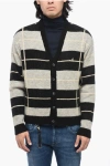 Awake New York Two-tone Striped V-neck Cardigan