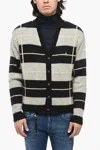 Awake New York Two-tone Striped V-neck Cardigan In Multi