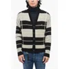 Awake New York Two-tone Striped V-neck Cardigan