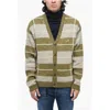Awake New York Two-tone Striped V-neck Cardigan