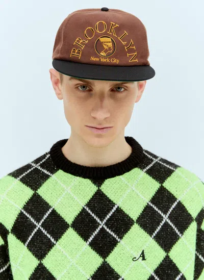 Awake Ny 5 Boro Snapback Cap In Brown