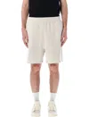 Awake Ny Mens Grey Awake Brand-embroidered Cotton-jersey Shorts
