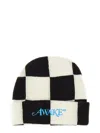 Awake Ny Check-pattern Beanie Hat In Black