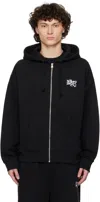 Awake Ny Mens All City Zip-up Brand-embroidery Cotton-jersey Hoody Black Xl In Black