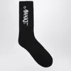 Awake Ny Black Cotton Socks With Logo In Black