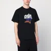 Awake Ny Black T-shirt With Stomper Logo Print In Black