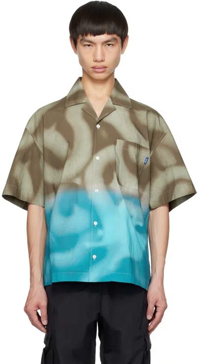 Awake Ny X Mundo Dip Dyed Camp Shirt In Brown
