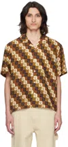 Awake Ny 'triple A Camp' Shirt In Brown Multi