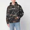Awake Ny Mens Shadow Classic Logo Printed Cotton-jersey Hoody