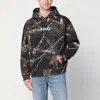 Awake Ny Mens Shadow Classic Logo Printed Cotton-jersey Hoody In Grey