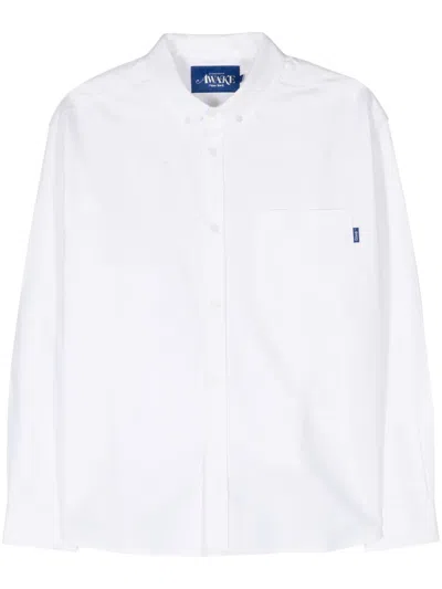 Awake Ny Button-down Collar Cotton Shirt In White