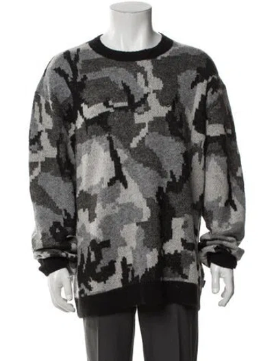 Pre-owned Awake Ny Camouflage Print Crew Neck Pullover In Grey