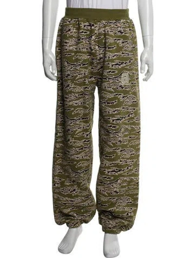 Pre-owned Awake Ny Camouflage Print Joggers In Green
