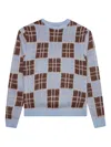 Awake Ny Checked Sweater In Blue