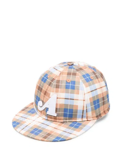 Awake Ny Classic A Plaid Logo-patch Baseball Cap In Multi