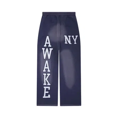 Pre-owned Awake Ny Collegiate Open Hem Sweatpant 'navy' | Blue | Men's Size Xxl