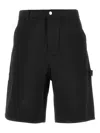 Awake Ny Denim Bermuda Pants With Logo Embroidery