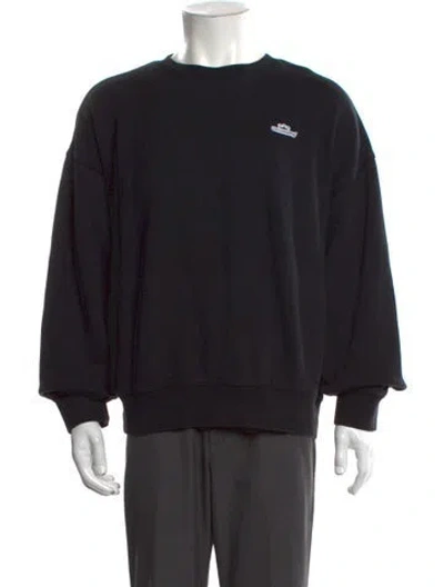 Pre-owned Awake Ny Crew Neck Long Sleeve Pullover In Black