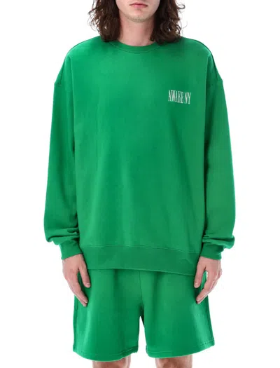 Awake Ny Crewneck Sweatshirt In Green