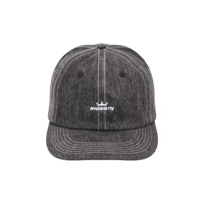 Pre-owned Awake Ny Crown Logo Denim Hat 'black' | Men's Size Onesize