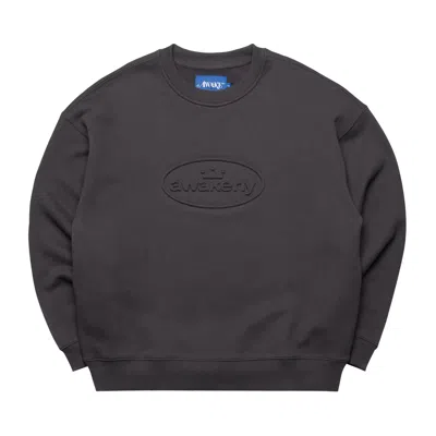 Pre-owned Awake Ny Debossed Crewneck 'black' | Men's Size L